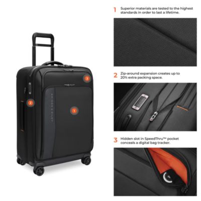 ZDX Medium ZDX Expandable Spinner Checked Bag