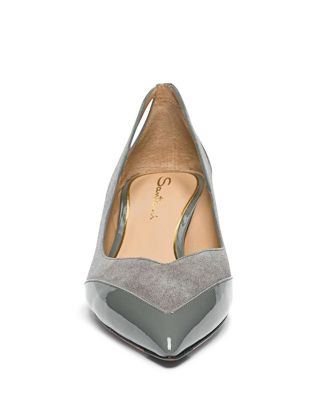 Women's Leather Mid-Heel Pumps