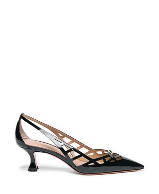 Women&#39;s Leather Mid-Heel Pump