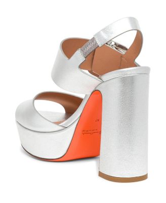  Women's Laminated Leather High-Heel Sandal