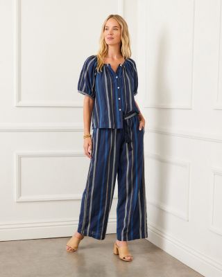 Embroidered Drawstring Pants