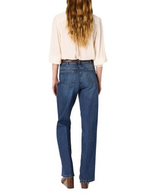 Corine High Rise Slim Flare Leg Jeans in Blue
