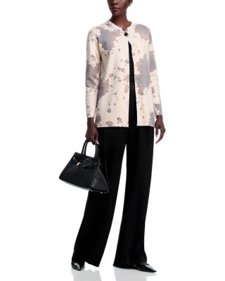 Printed Toggle Long Cardigan