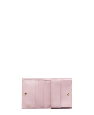 Small Floral-Print Saffiano Leather Wallet