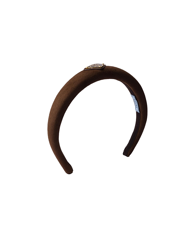 Prada Suede Headband In Brown