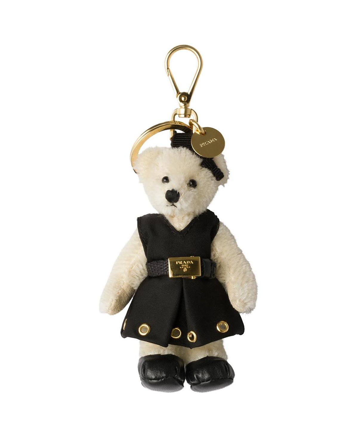 Prada Teddy Bag Charm with Metal Ring