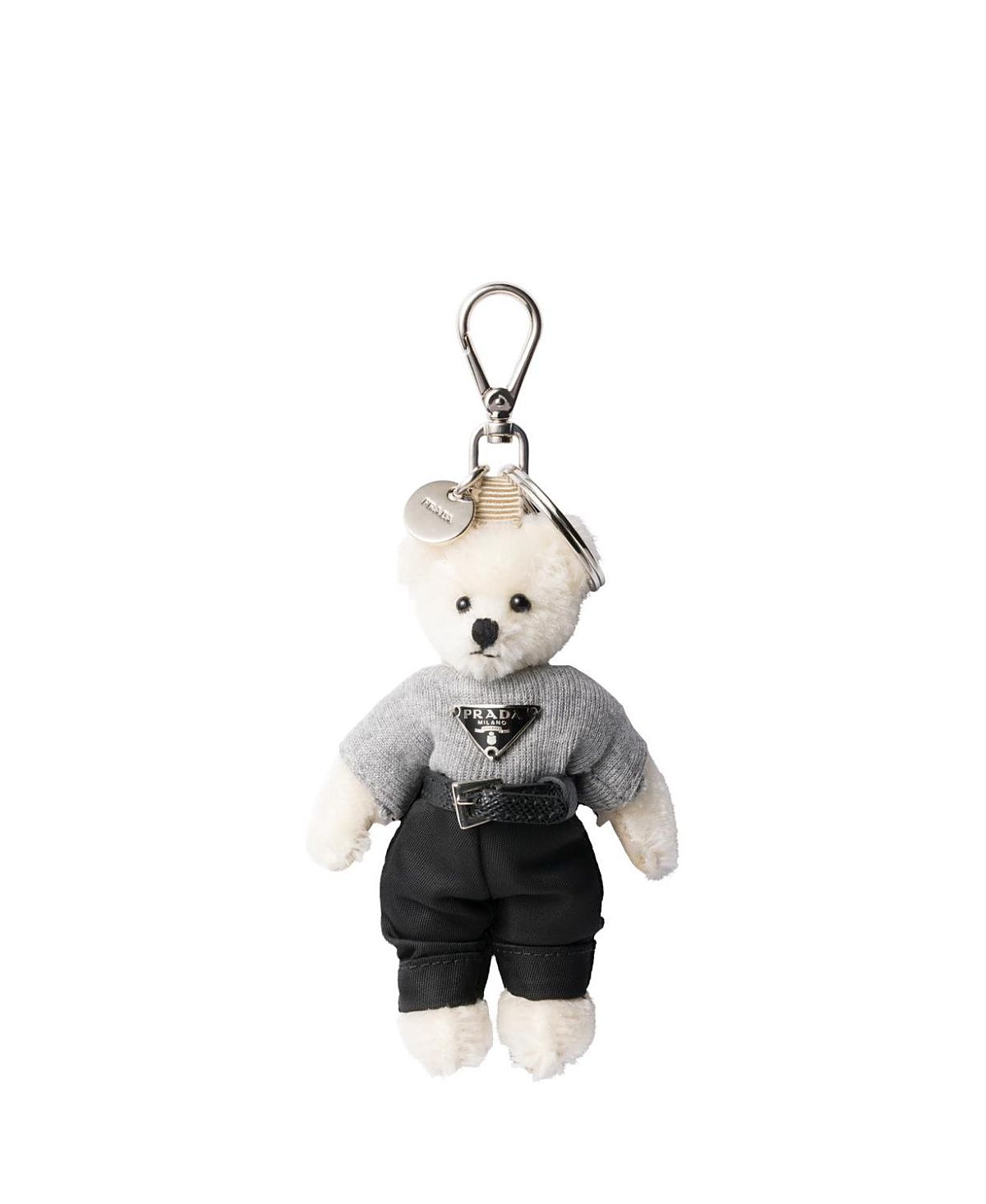 Prada Teddy Bag Charm with Metal Ring
