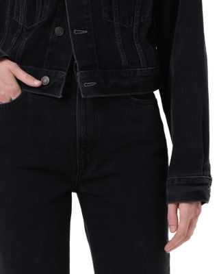 Leena High Rise Baby Flare Jeans in Forecast