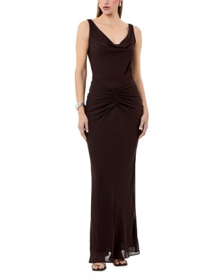 Calia Sleeveless Deep Cowl Neck Maxi Dress