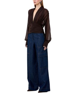 Jacqueline Silk Ruched Top