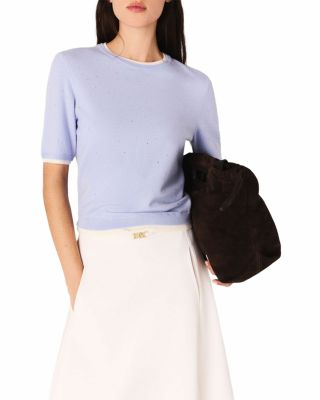 Wool Short Sleeve Sweater