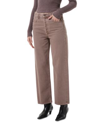 Ren High Rise Wide Leg Ankle Jeans in Ceramic