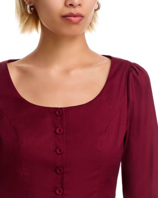 Inga Poplin Button Up Top