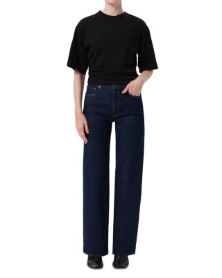 Harper Mid Rise Relaxed Straight Jeans in Reissue