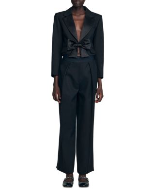 Short Satin Bow Jacket