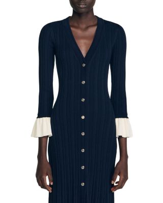 Two Tone Knit Maxi Dress