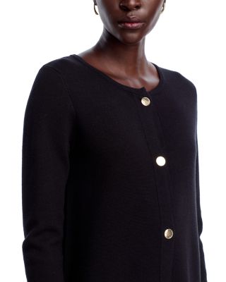 Crewneck Button Down Cardigan Sweater