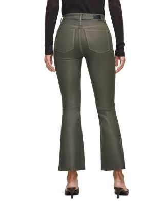 Bridget Boot High Rise Instasculpt™ Coated Crop Jeans	in Moss Coated