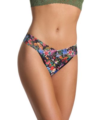 Printed Signature Lace Original Rise Thong
