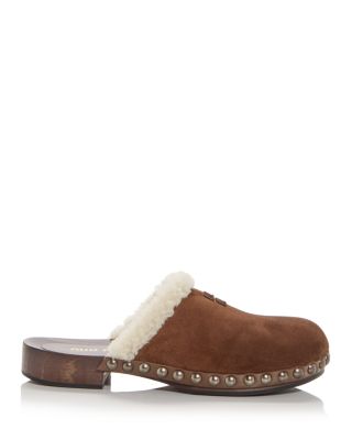 Women's Moccasters Shearling Clogs