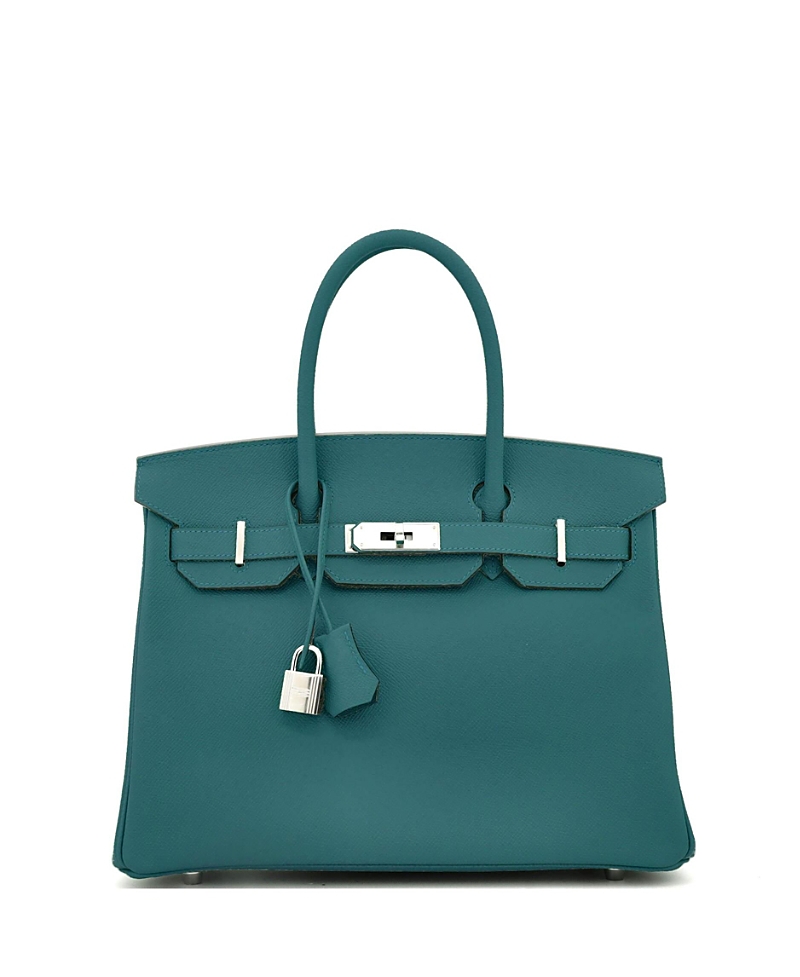 Pre-owned Pre-owned Hermes Hermes Birkin 30 Handbag Green Epsom With Palladium Hardware