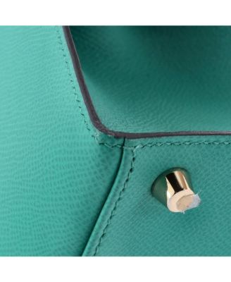 Kelly 28 Handbag Green Epsom with Gold Hardware