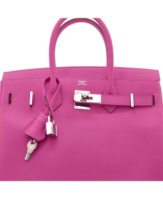 Birkin 30 Handbag Pink Epsom with Palladium Hardware