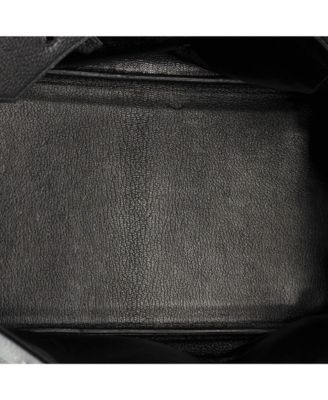 Birkin 35 Handbag Black Clemence with Palladium Hardware