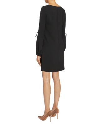 Aries Long Sleeve Shift Dress with Grommet Detail