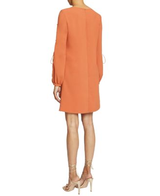 Aries Long Sleeve Shift Dress with Grommet Detail