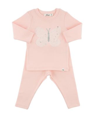 oh baby! - Girls' Butterfly Fleck Tulle Applique Two Piece Set - Baby