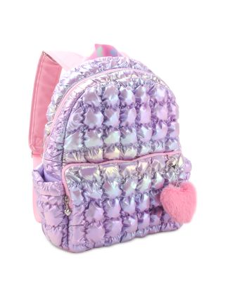 Quilted Scrunchies Metallic Large Backpack 