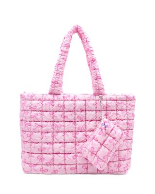 Bow Scrunch Tote With Coin Purse  