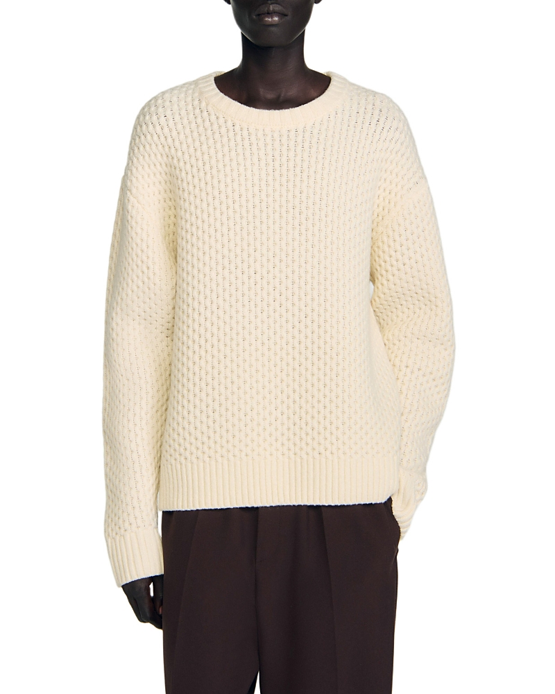 Sandro Wool And Cashmere Turtleneck Sweater In Gray