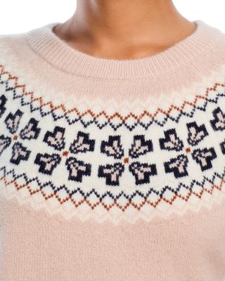 The Short Sleeve Cashmere Fair Isle Sweater