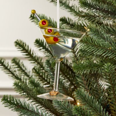 Glass Martini Glass Ornament - Exclusive