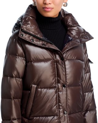 Gloss Puffer Jacket with Hood - Exclusive