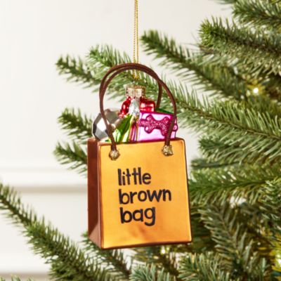 Glass Shopping Bag Ornament - Exclusive