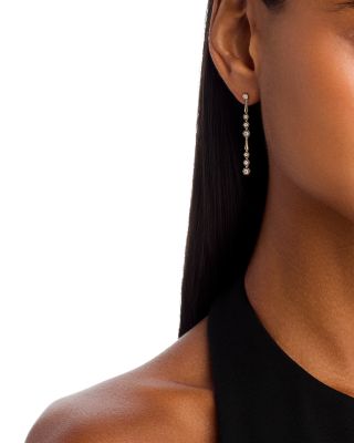 Diamond Linear Drop Earrings in 14K Yellow Gold, 0.20 tcw