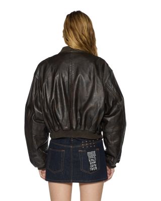 Alpha Leather Bomber Jacket