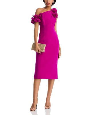 Flower Trim Sheath Dress