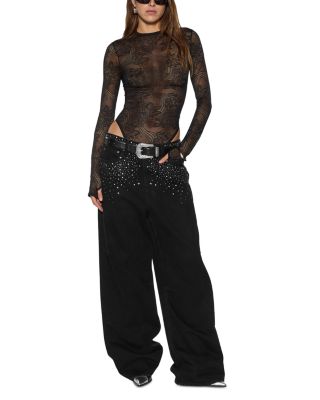 Adele Lace Elbow Sleeve Bodysuit