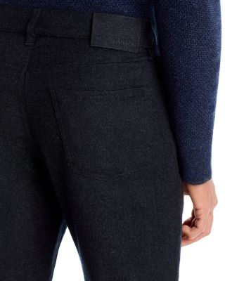 Impeccabile Wool Flannel Regular Fit Five Pocket Pants