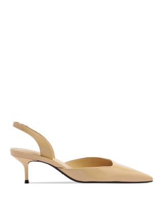 Women's Paola Mid Patent Leather Slingback Pumps