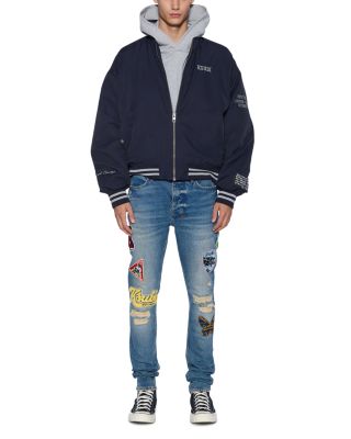 Van Winkle Rodeo Patched Skinny Fit Jeans in Denim