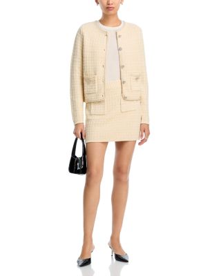 Crystal Button Sweater Skirt - Exclusive