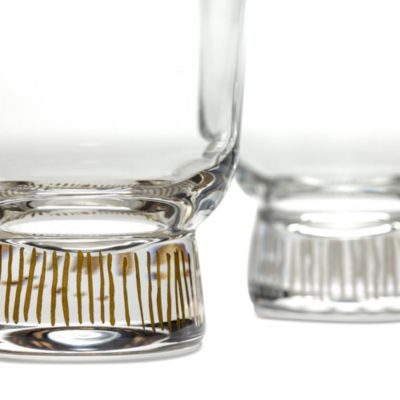 Glass Stripe Feast Glasses, Set of 4