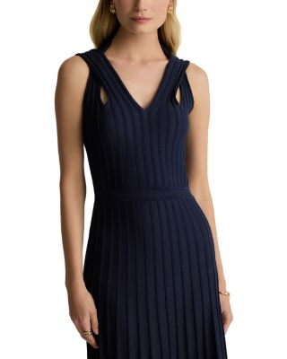 Short Rowed Diagonal Welt Dress