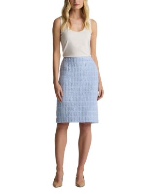 Textured Plaid Skirt 