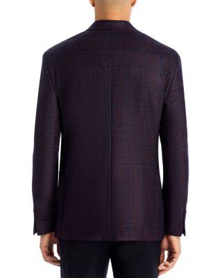 Loro Piana Fabric Wool, Silk & Cashmere Plaid Slim Fit Sport Coat
